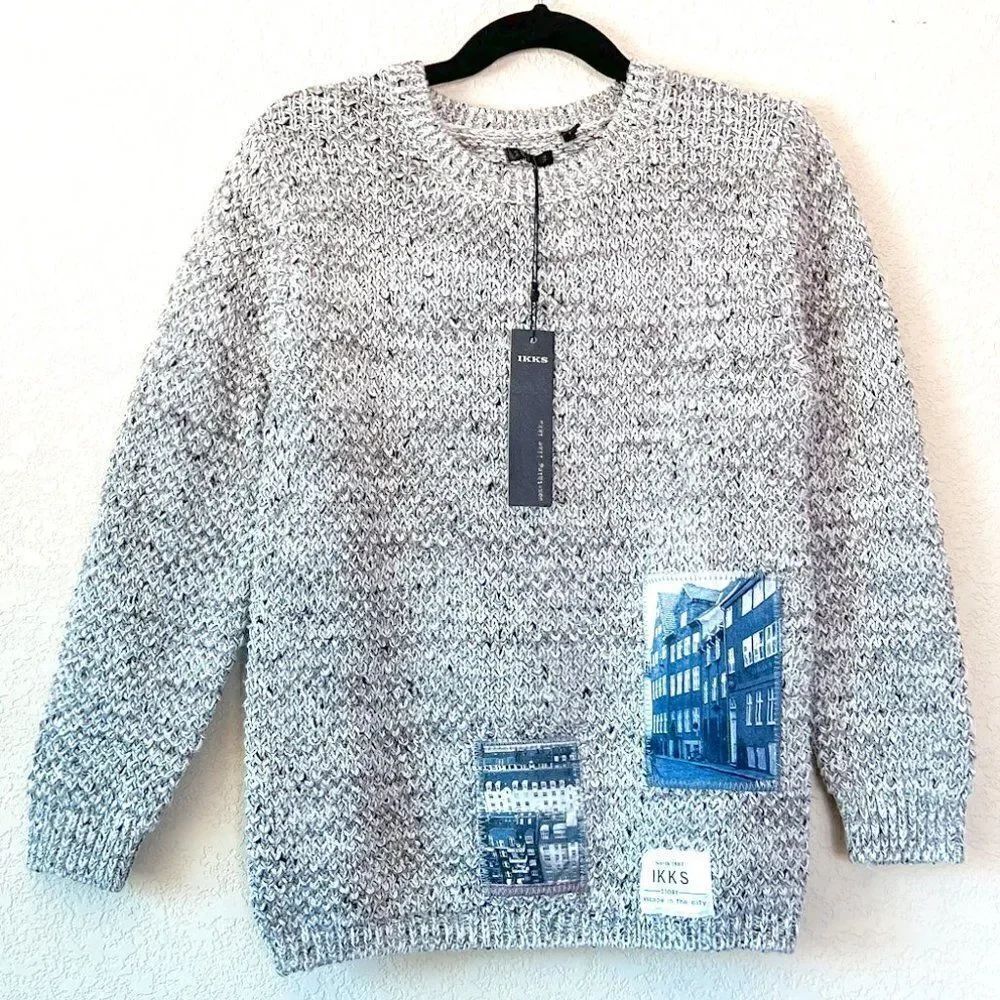 NWT! Ikks Knit City Scape Sweater, Size 5